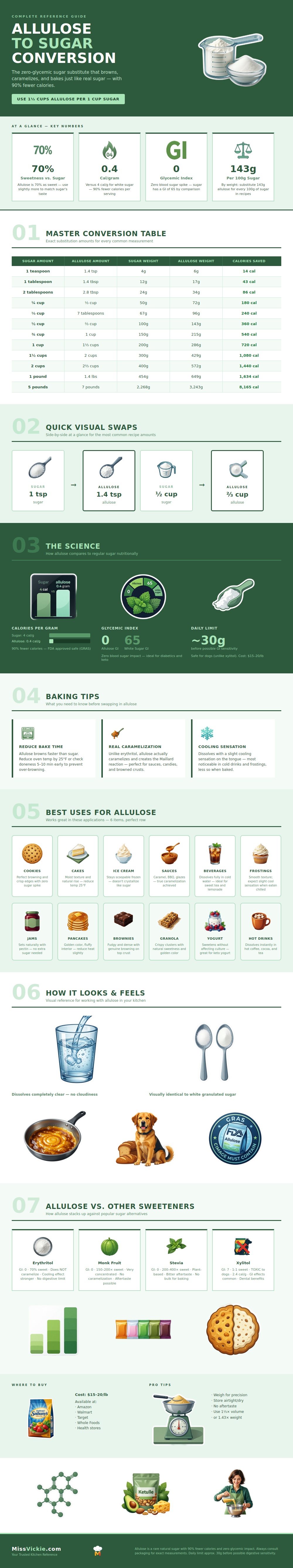 Allulose To Sugar Conversion Chart