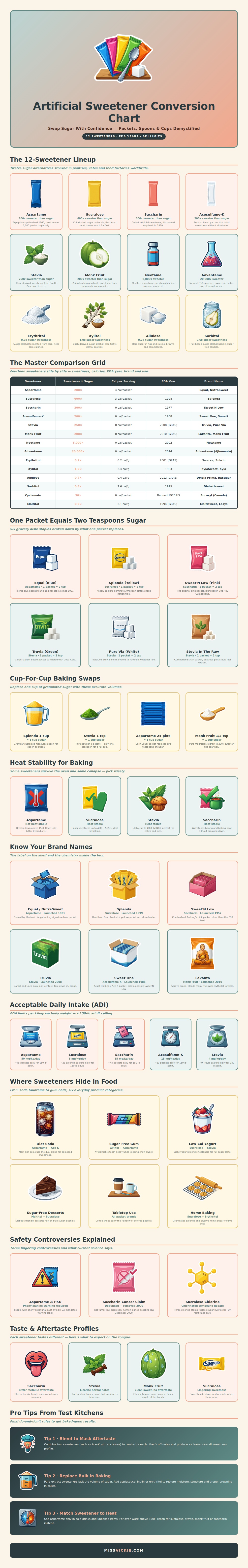 Artificial Sweetener Conversion Chart