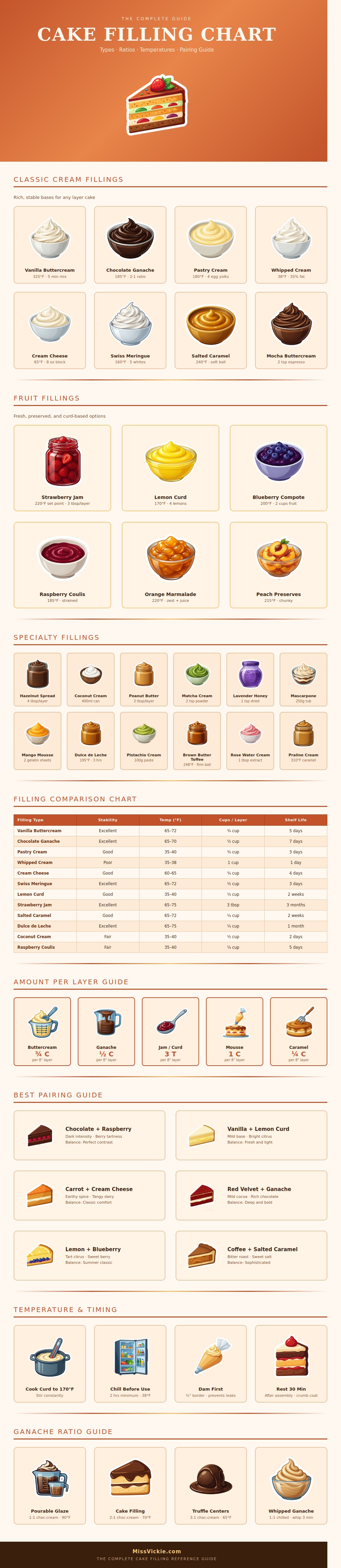 Cake Filling Chart