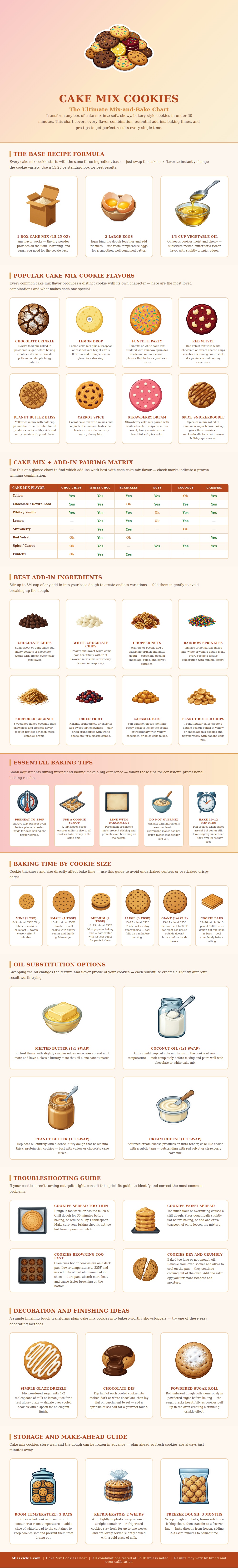 Cake Mix Cookies Chart
