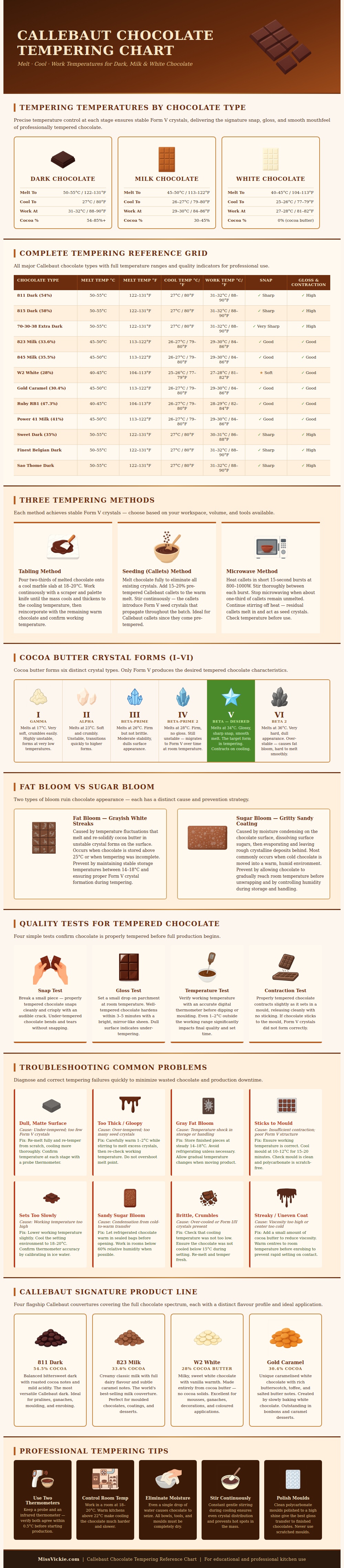 Callebaut Chocolate Tempering Chart