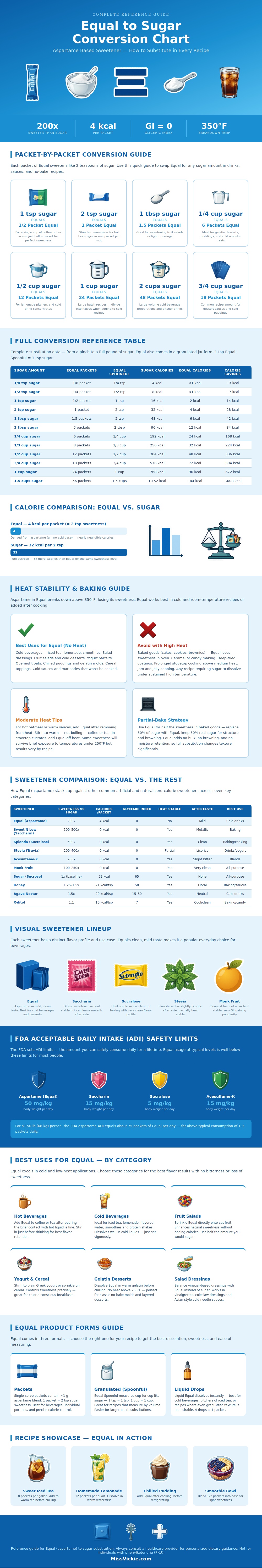 Equal To Sugar Conversion Chart