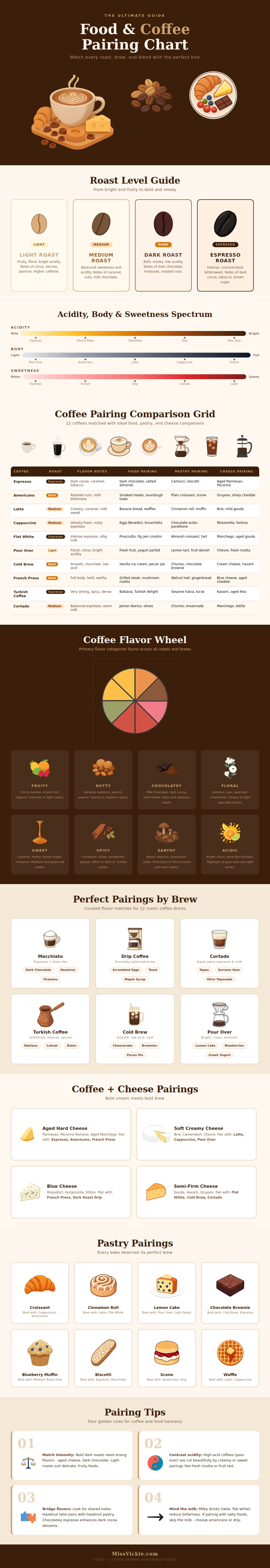 Food And Coffee Pairing Chart