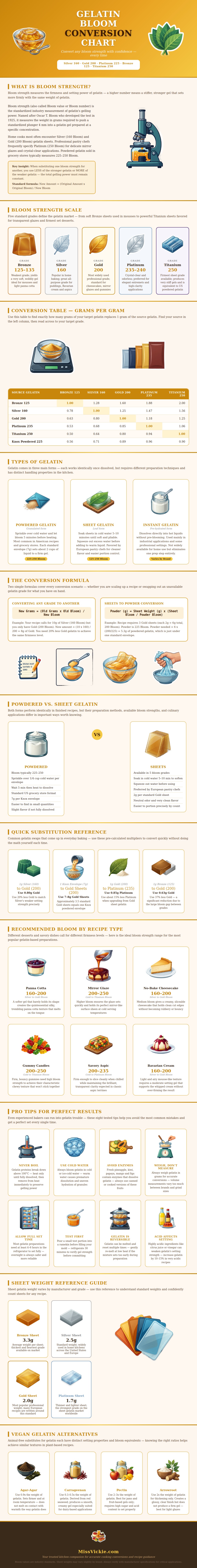 Gelatin Bloom Conversion Chart