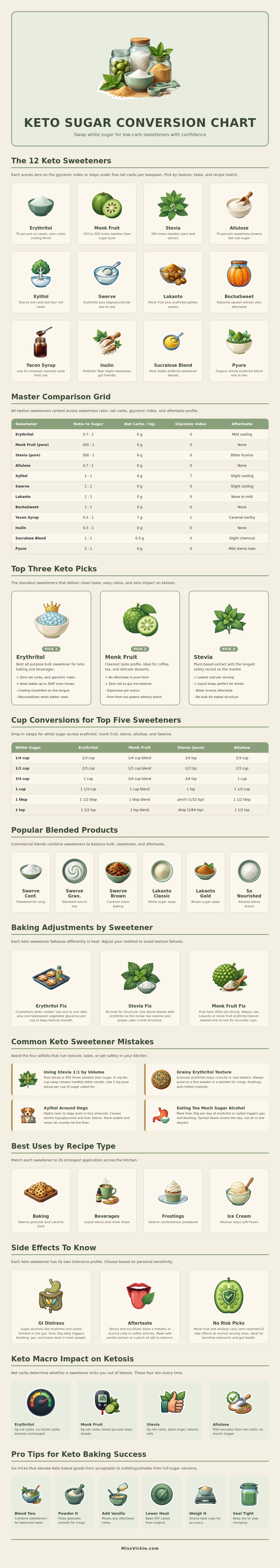 Keto Sugar Conversion Chart