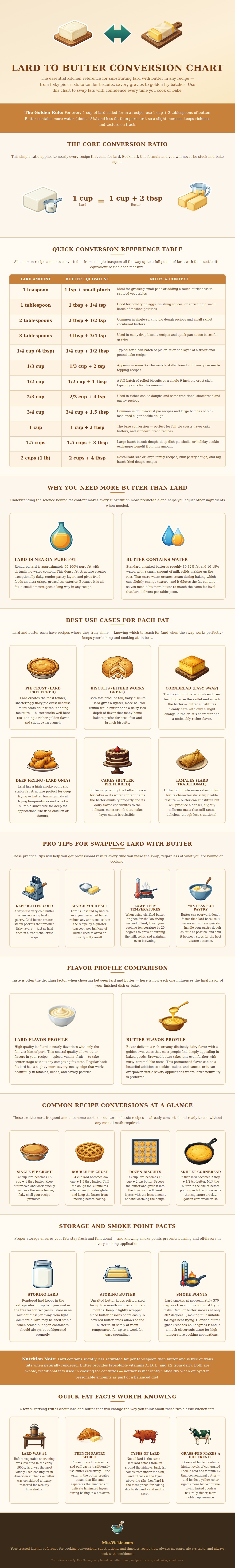 Lard To Butter Conversion Chart