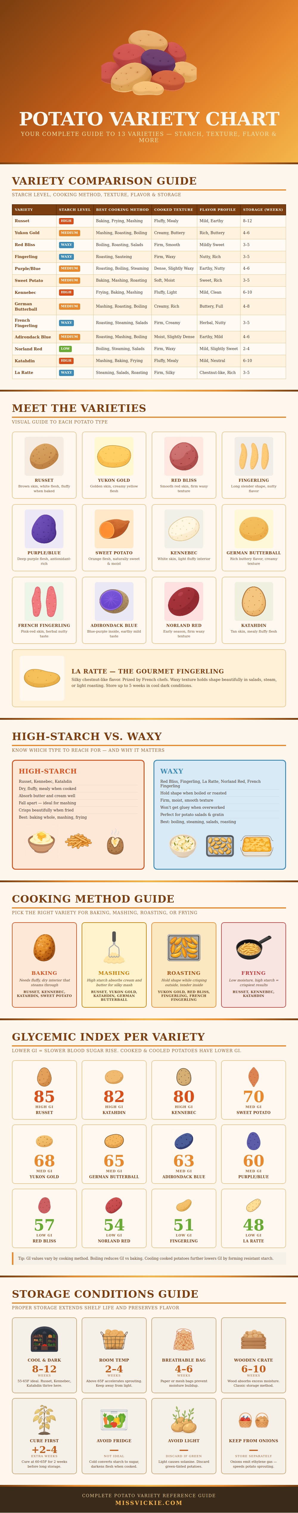 Potato Variety Chart