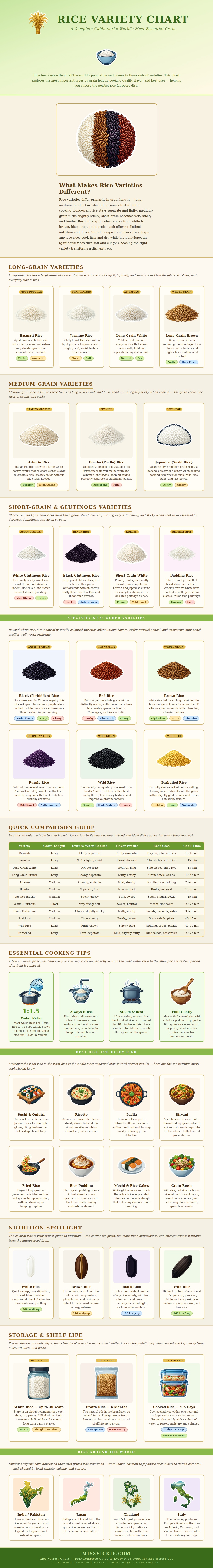 Rice Variety Chart
