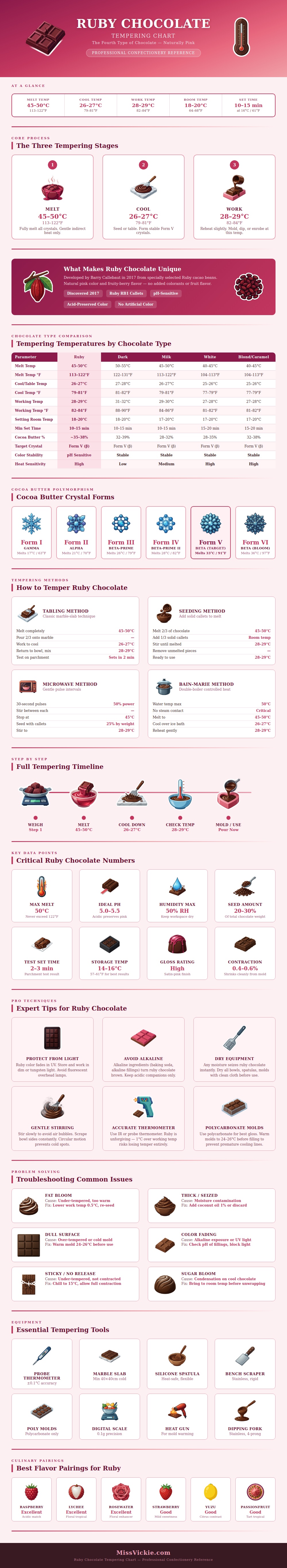 Ruby Chocolate Tempering Chart
