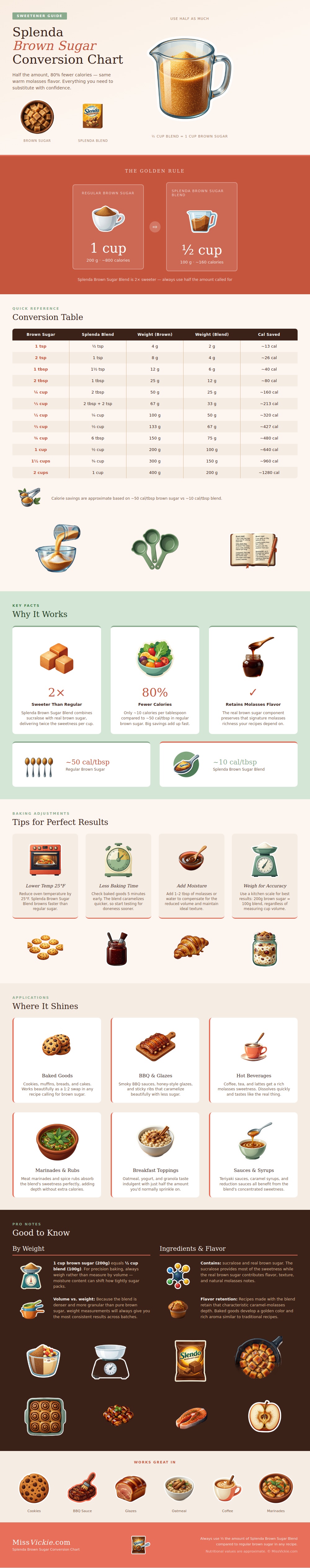 Splenda Brown Sugar Conversion Chart