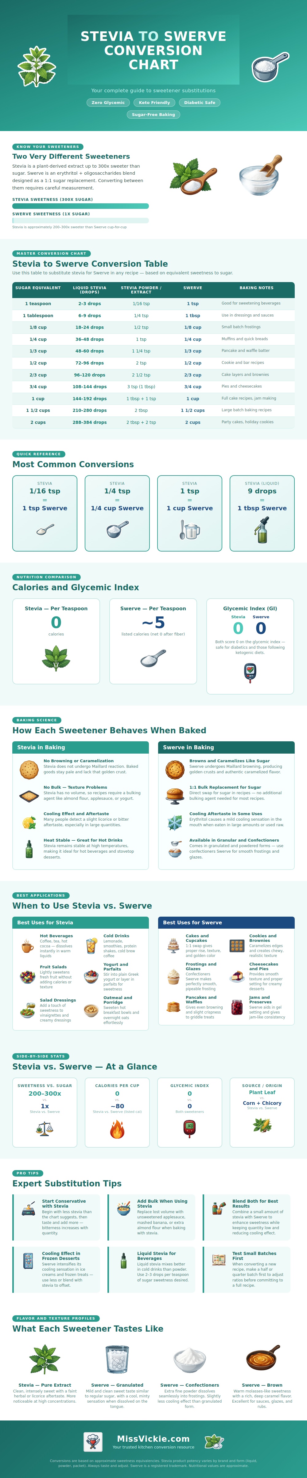 Stevia To Swerve Conversion Chart