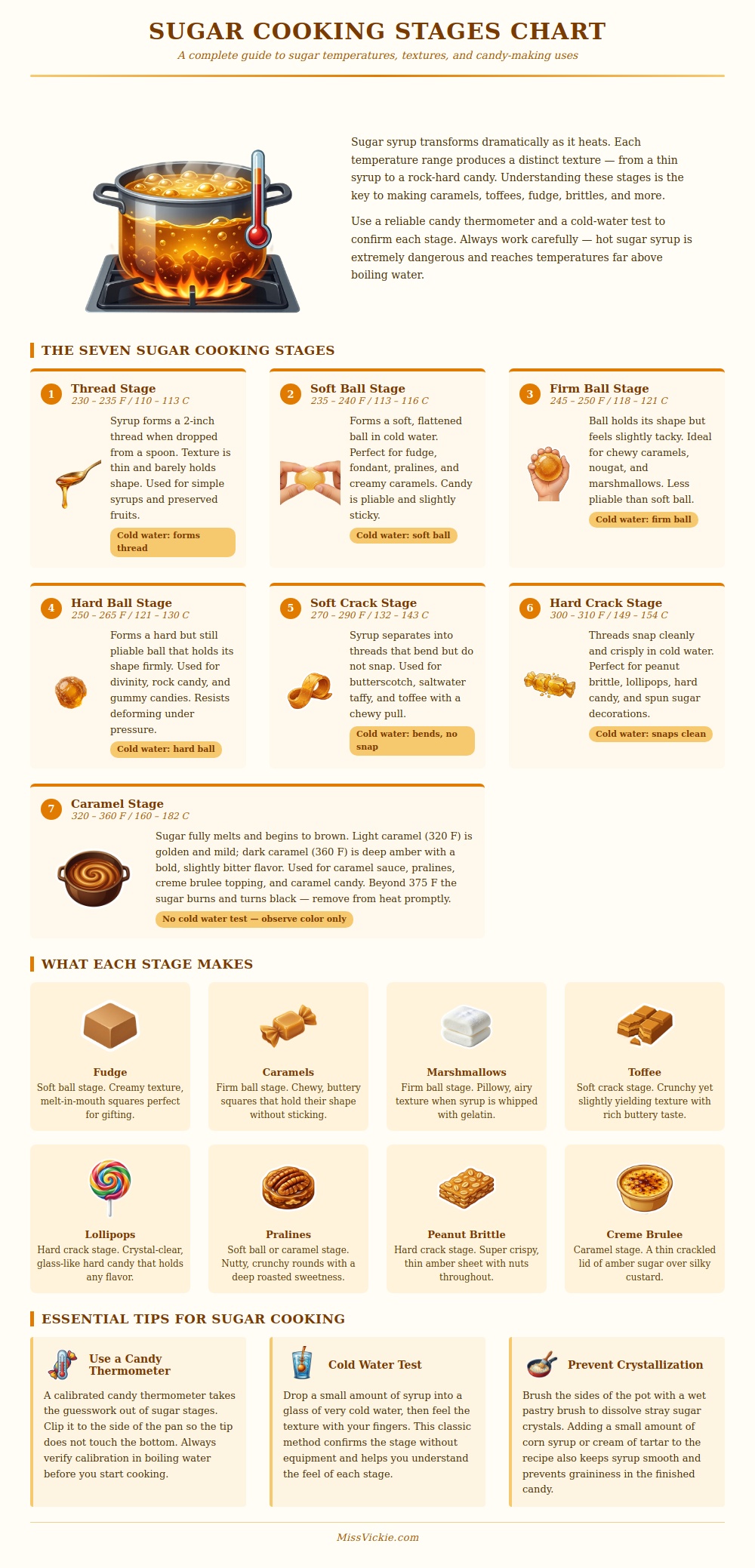 Sugar Cooking Stages Chart