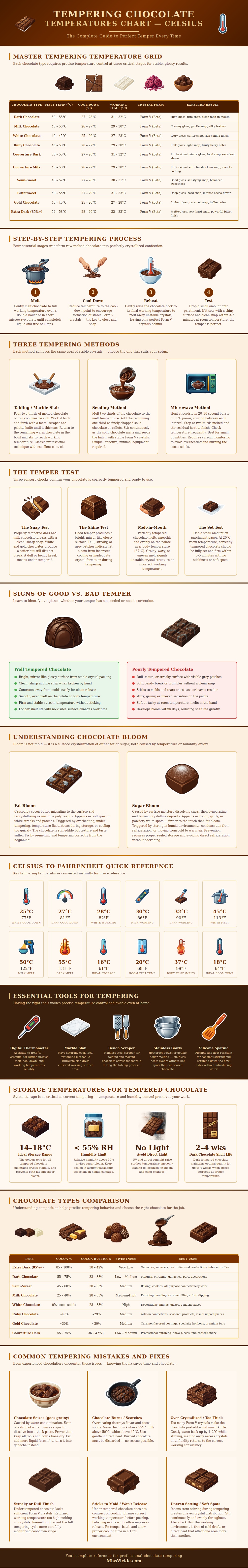 Tempering Chocolate Temperatures Chart Celsius