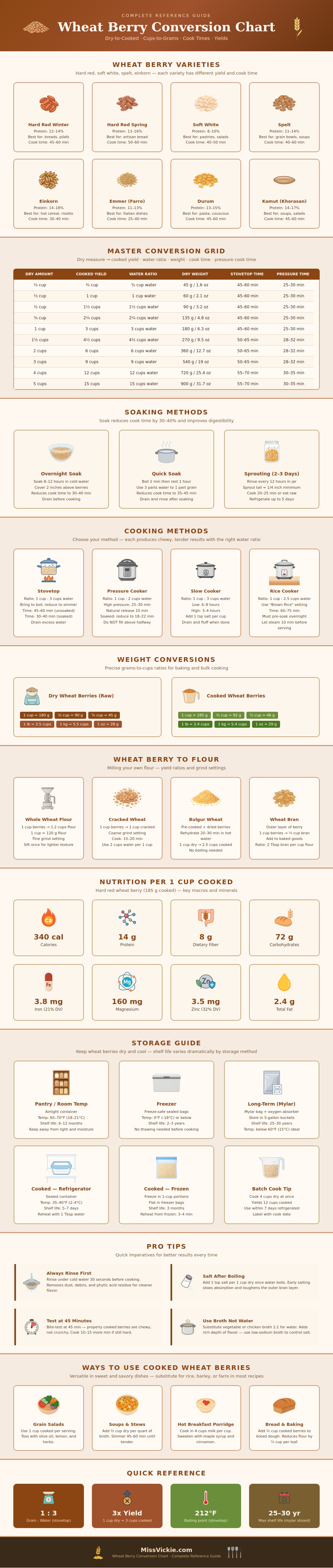Wheat Berry Conversion Chart
