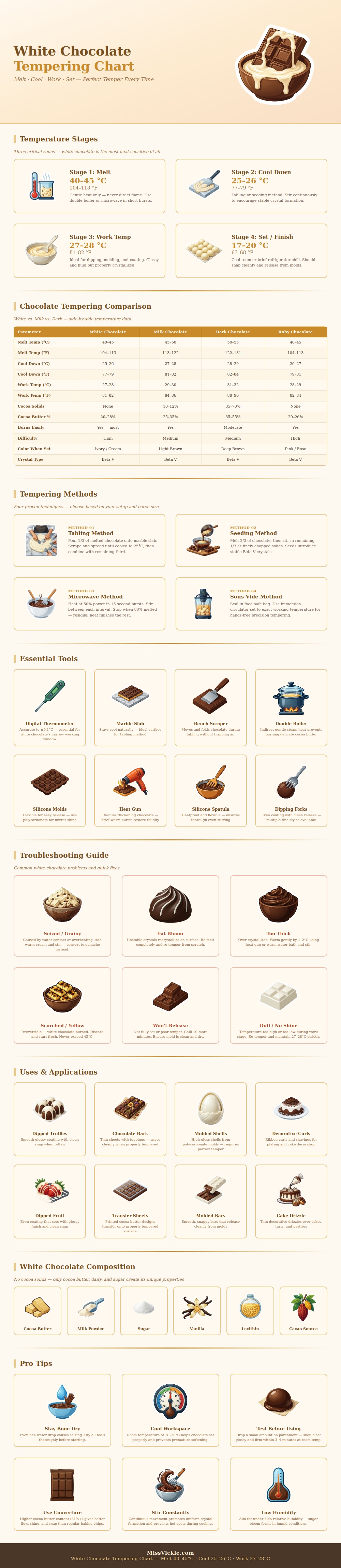 White Chocolate Tempering Chart