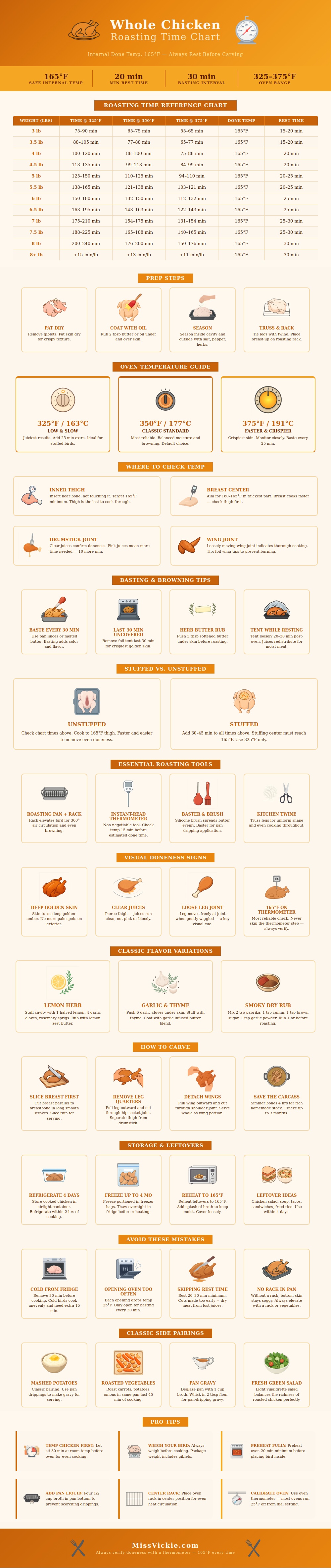 Whole Chicken Roasting Time Chart