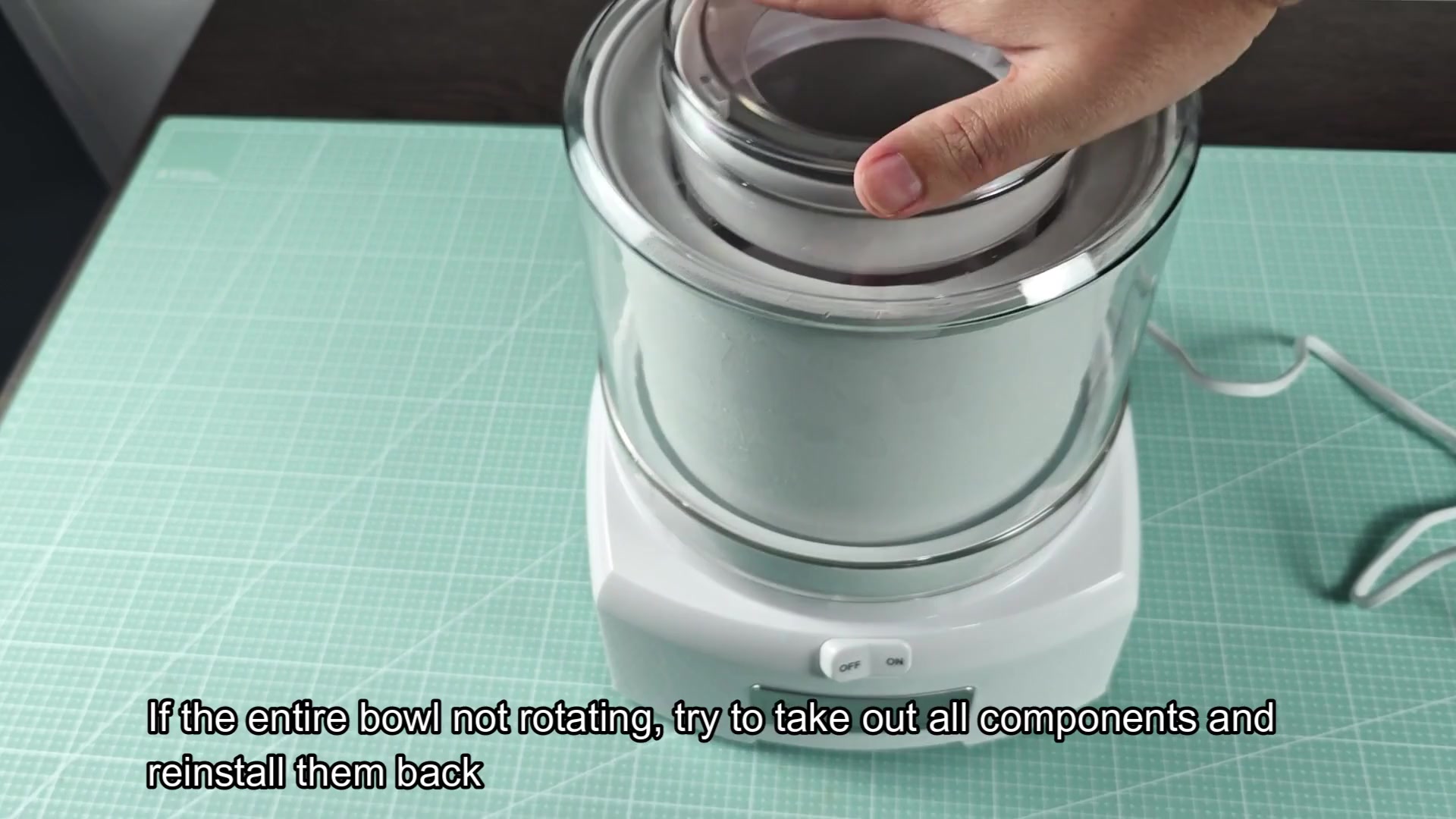 Assembled unit with clear lid and power switch Assembled unit with clear lid and power switch