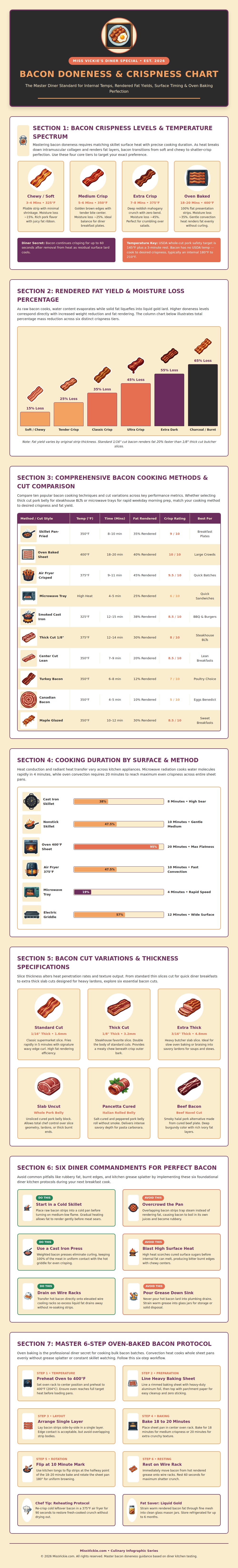 Bacon Doneness Chart