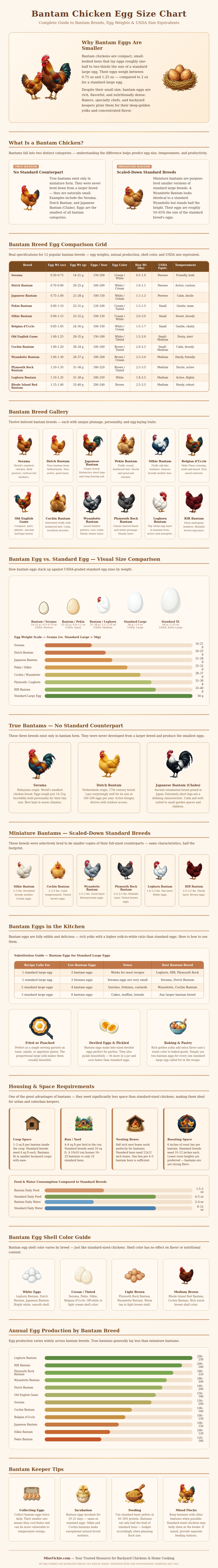 Bantam Chicken Egg Size Chart