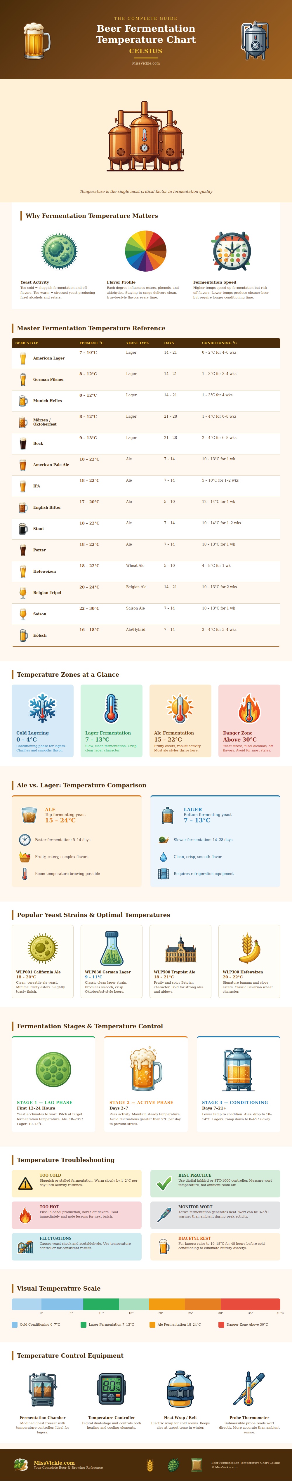 Beer Fermentation Temperature Chart Celsius