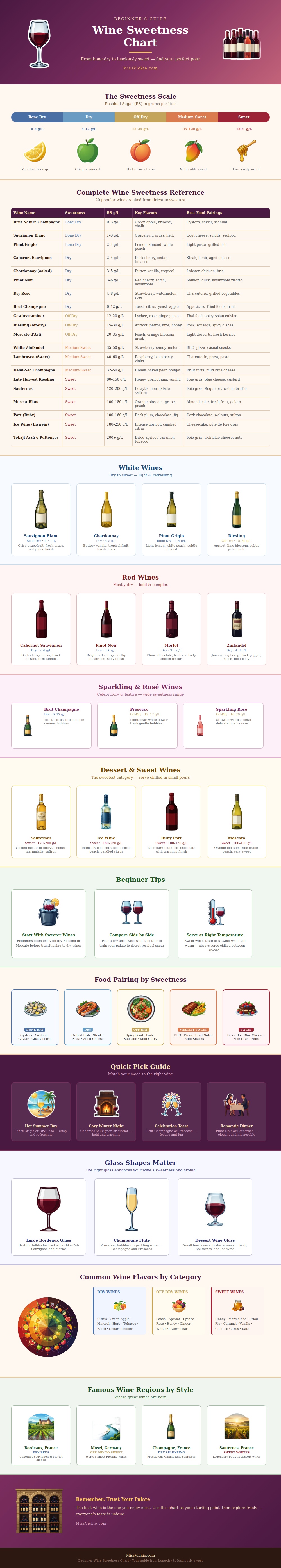 Beginner Wine Sweetness Chart