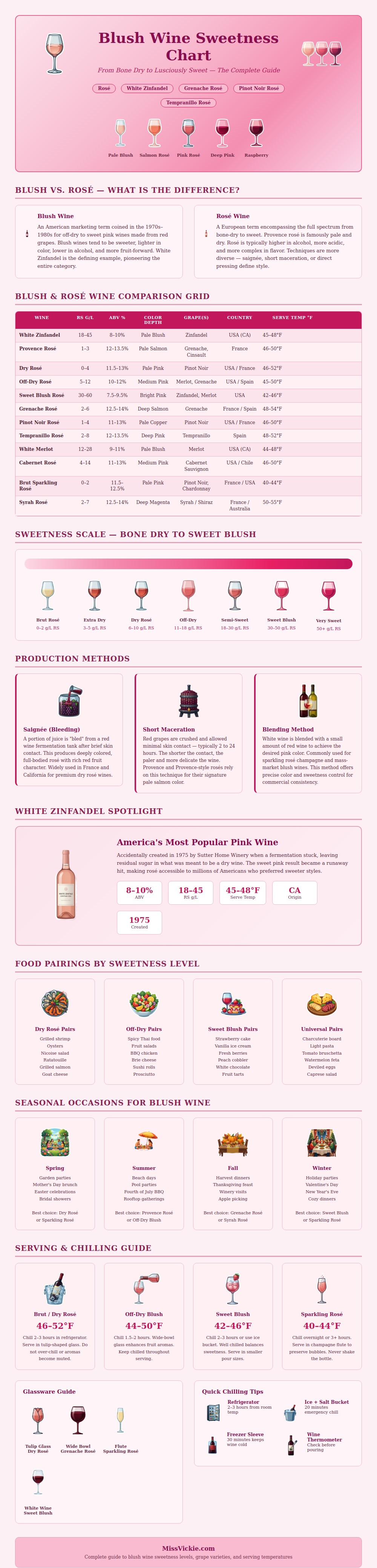 Blush Wine Sweetness Chart