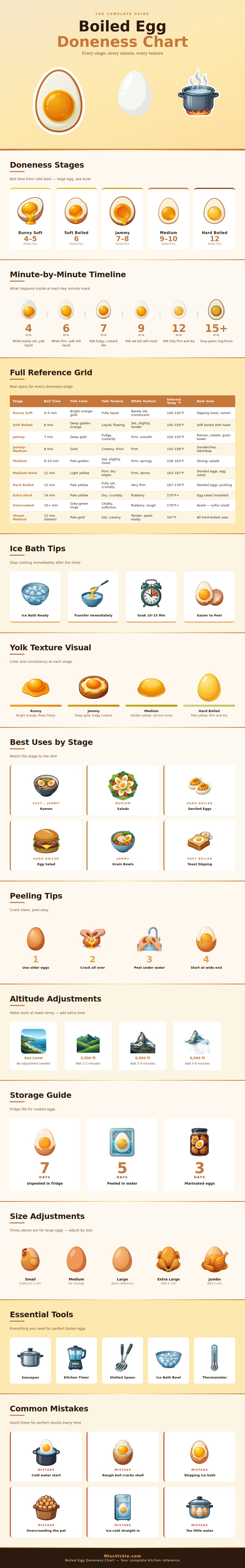 Boiled Egg Doneness Chart
