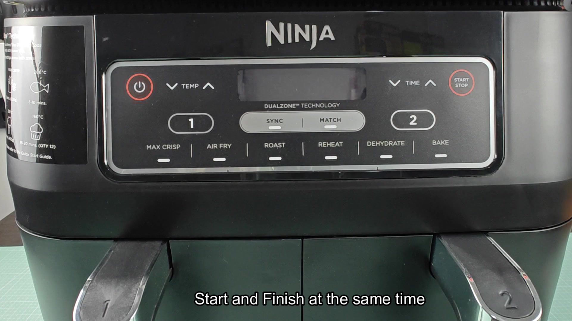 Both zones cooking cycle complete Both zones cooking cycle complete