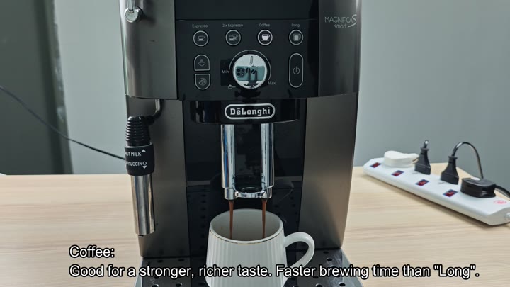 Brewing strong coffee into a white mug Brewing strong coffee into a white mug