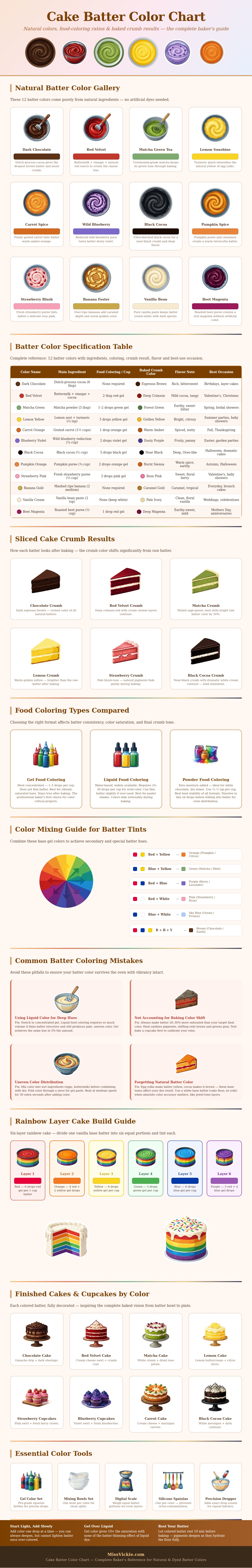 Cake Batter Color Chart