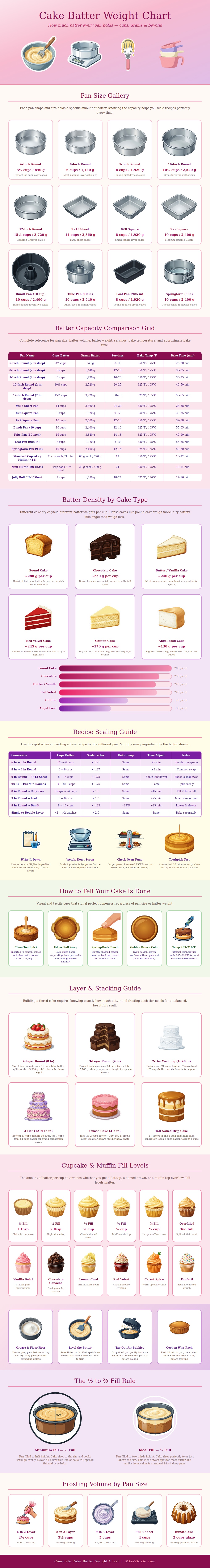 Cake Batter Weight Chart
