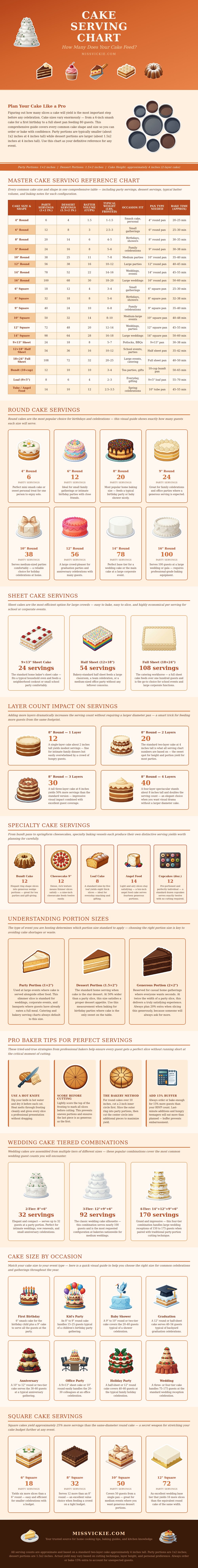 Cake Serving Chart