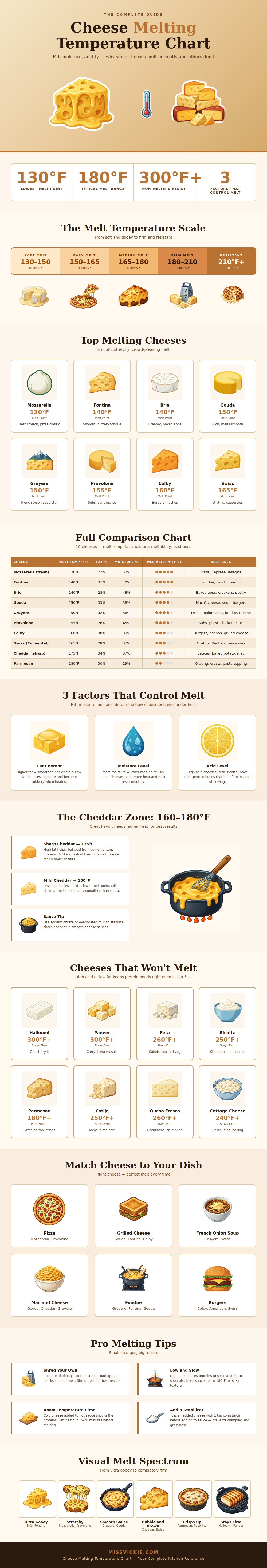 Cheese Melting Temperature Chart