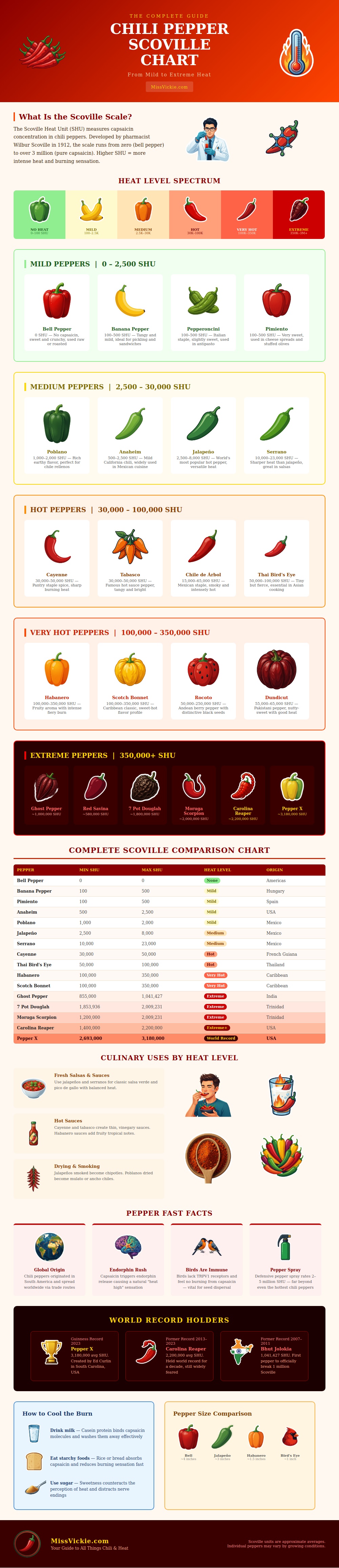 Chili Peppers Scoville Chart