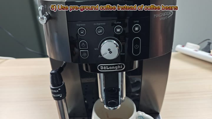 Coffee dispensing with pre-ground instructions Coffee dispensing with pre-ground instructions