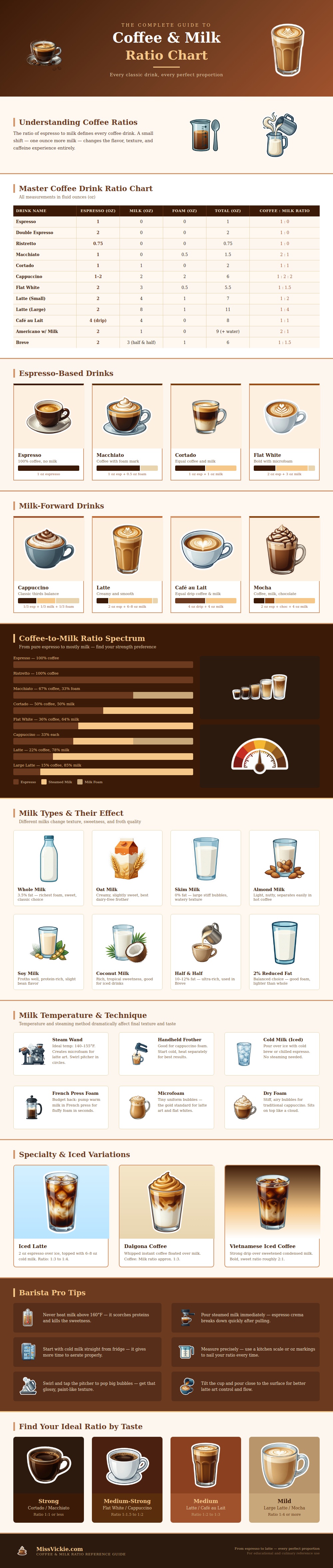 Coffee Milk Ratio Chart