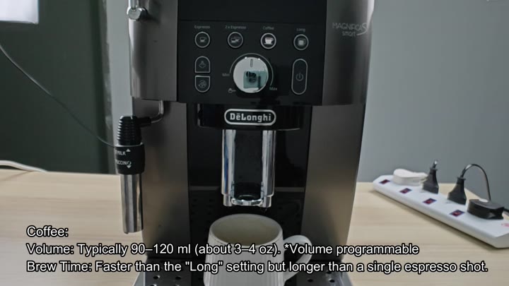 Coffee setting volume 90 to 120 ml Coffee setting volume 90 to 120 ml