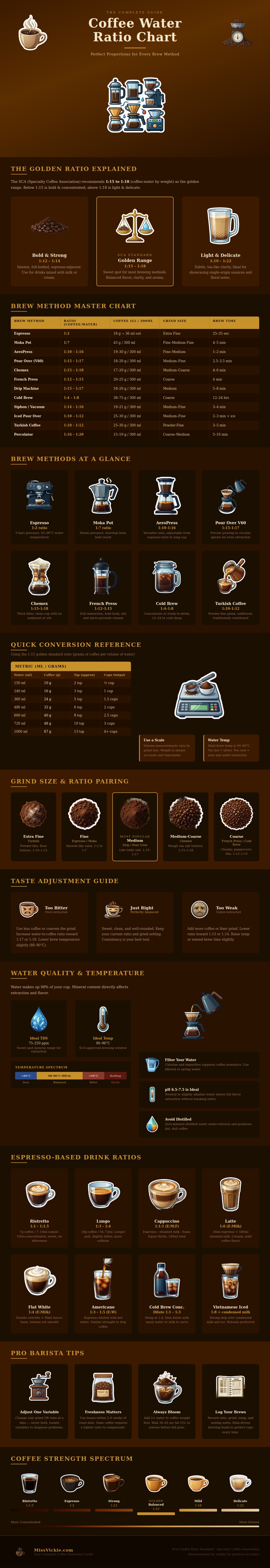 Coffee Water Ratio Chart