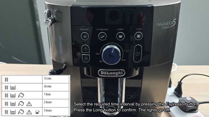 Confirming auto-off settings on panel Confirming auto-off settings on panel