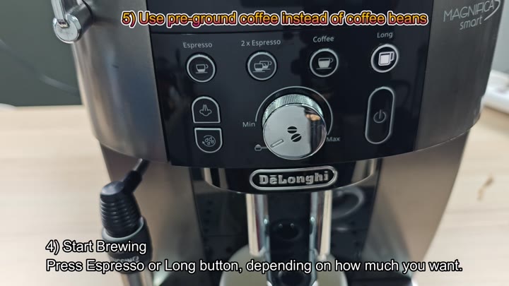 Control panel brewing and grind tips Control panel brewing and grind tips