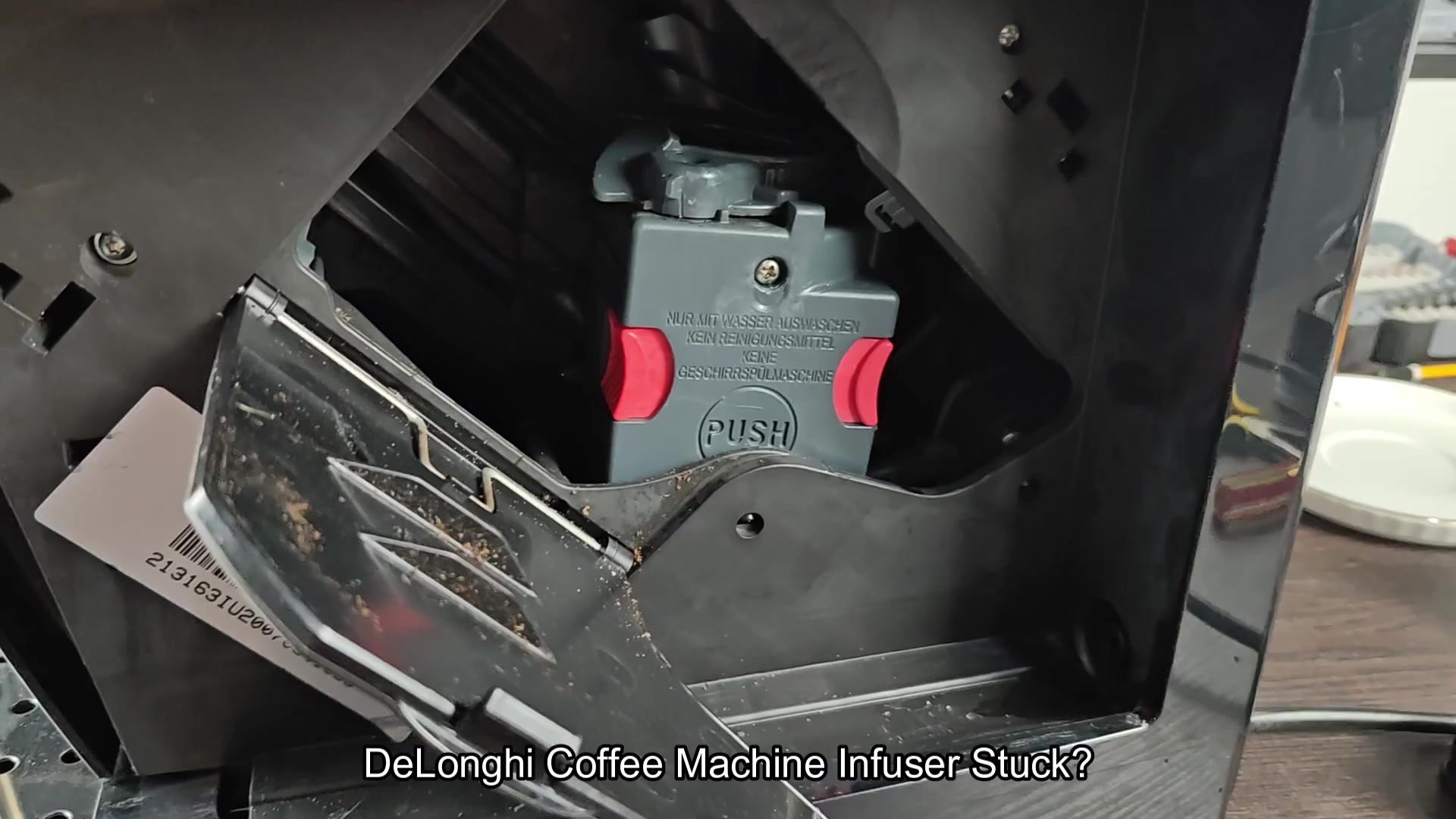 DeLonghi infuser with red buttons DeLonghi infuser with red buttons