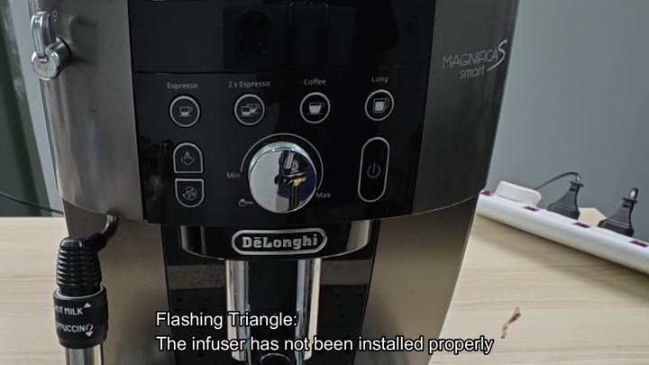 DeLonghi Magnifica flashing triangle warning light DeLonghi Magnifica flashing triangle warning light