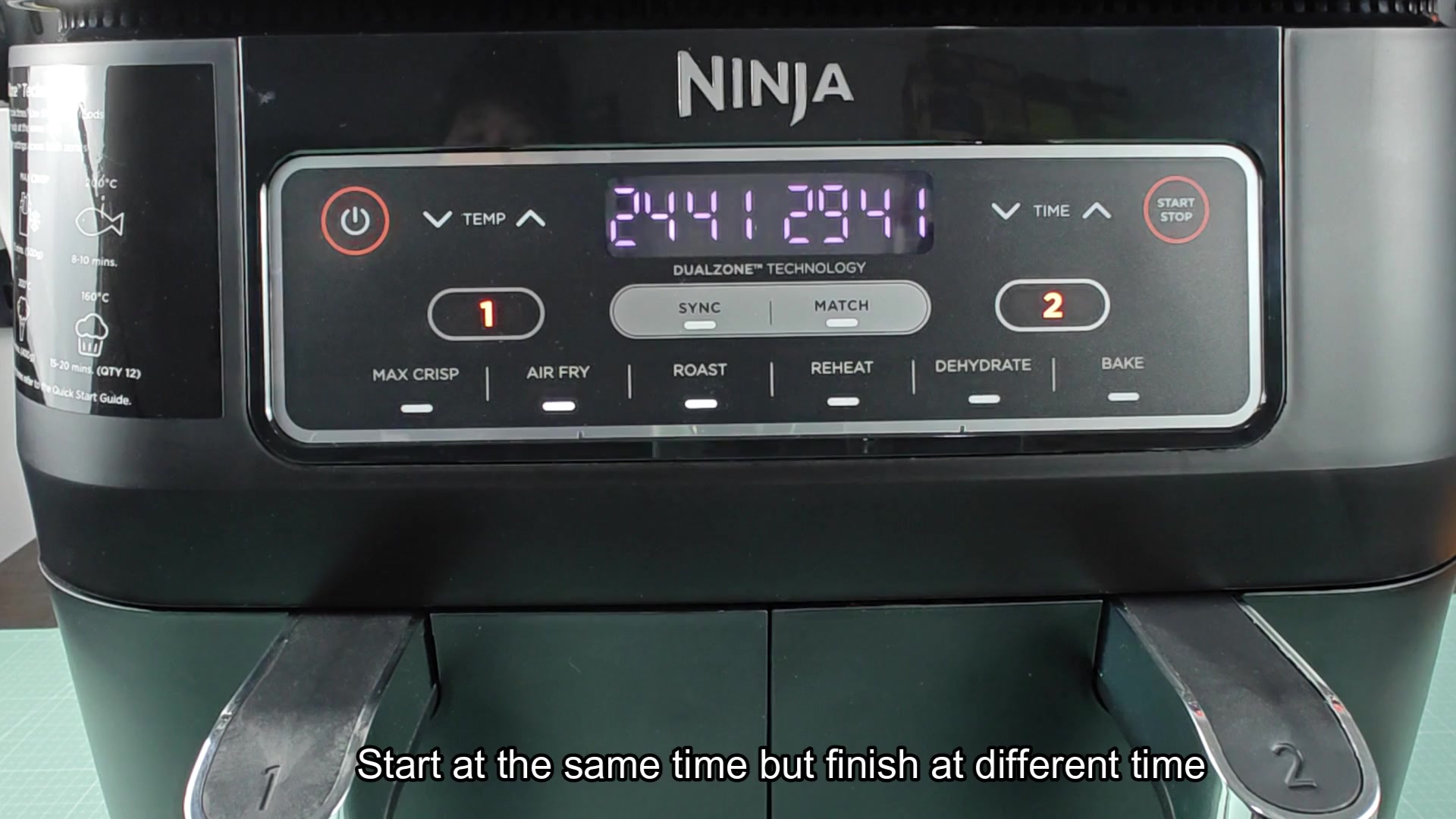 Dual timer independent cook view Dual timer independent cook view