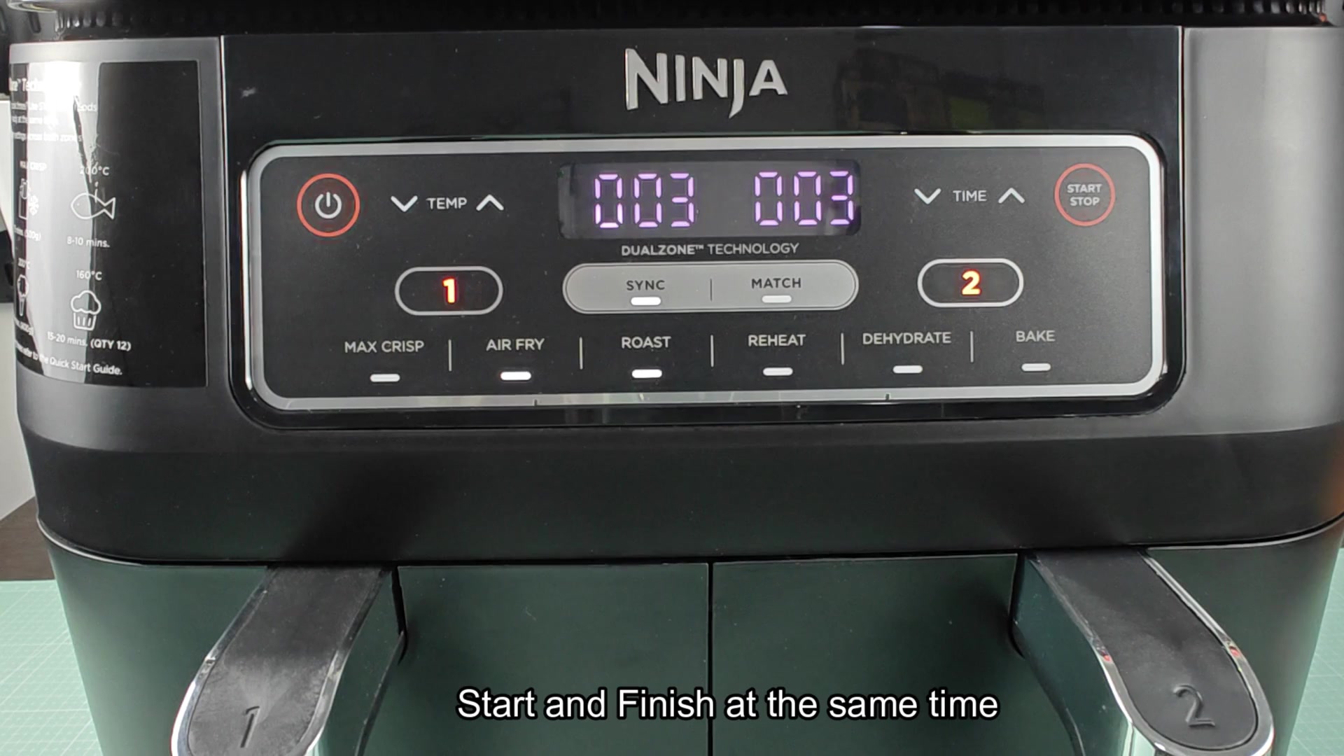 Dual zone finish time countdown Dual zone finish time countdown