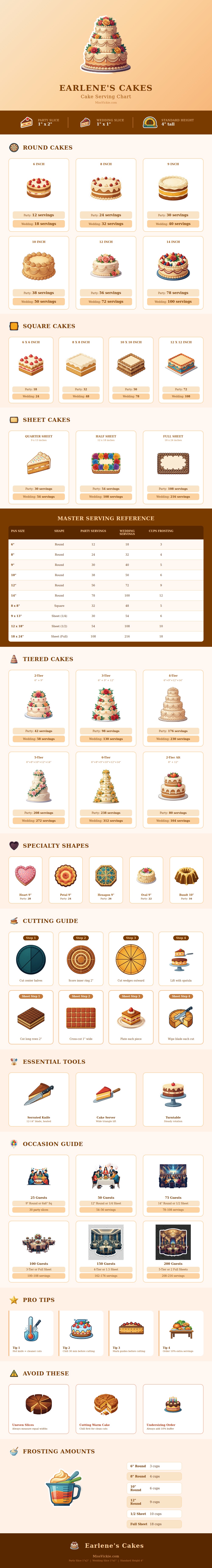 Earlene Cake Serving Chart