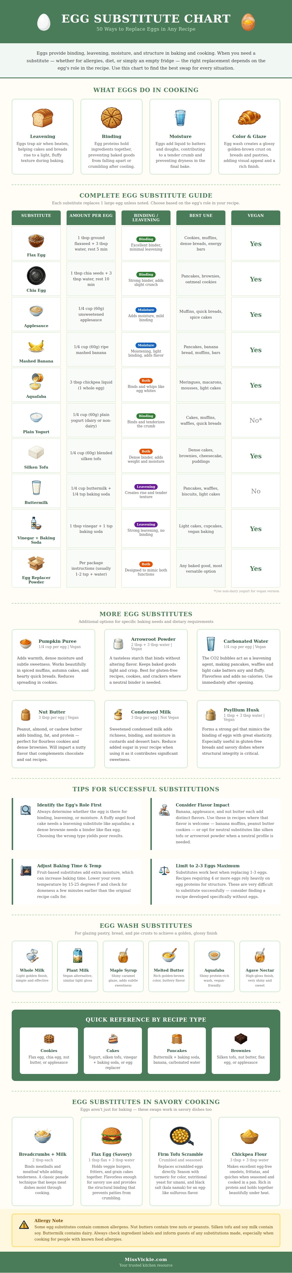 Egg Substitute Chart