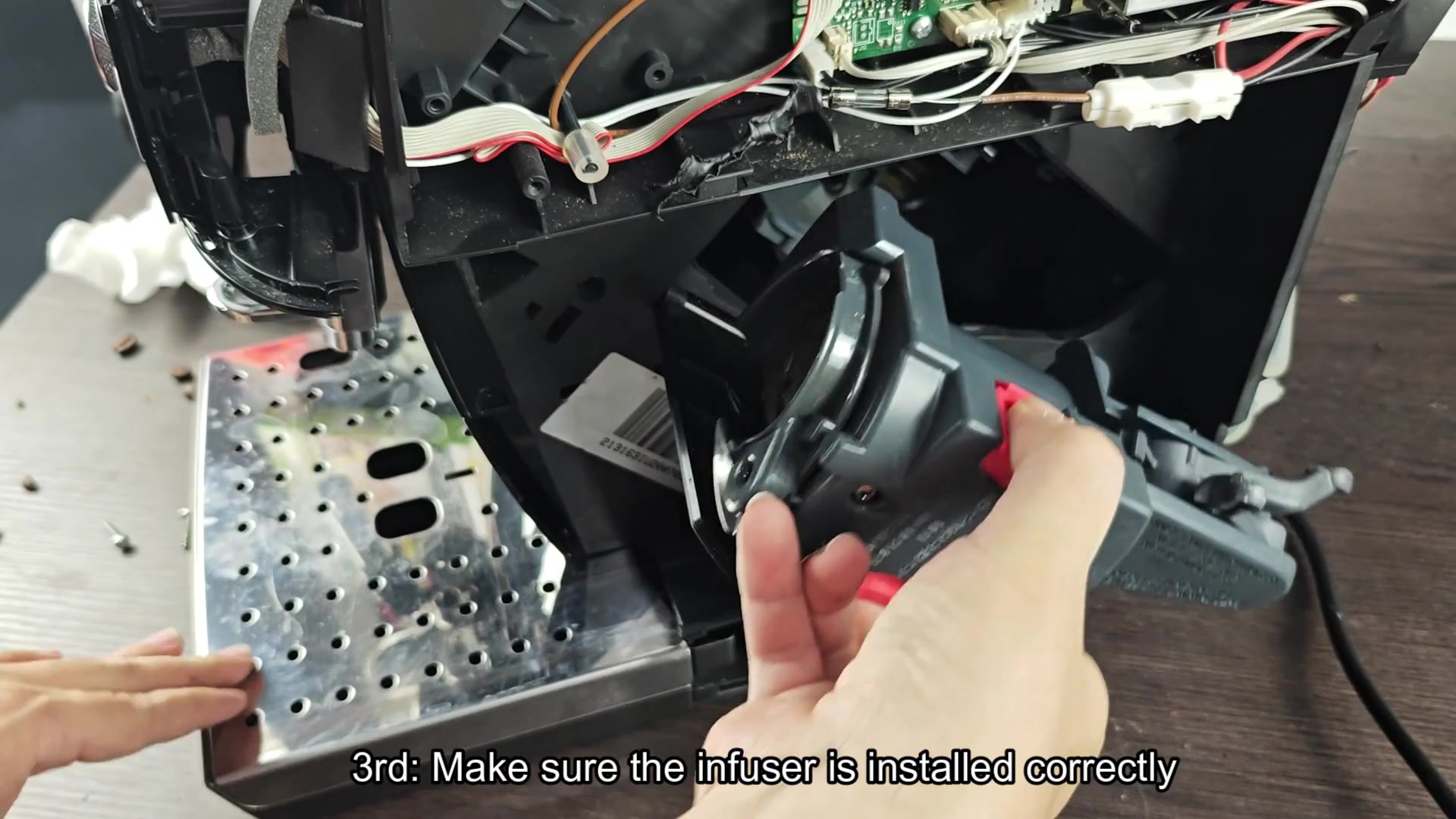 Ensure infuser is installed correctly Ensure infuser is installed correctly