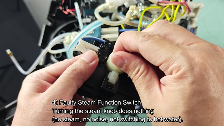 Faulty steam function switch inside Faulty steam function switch inside