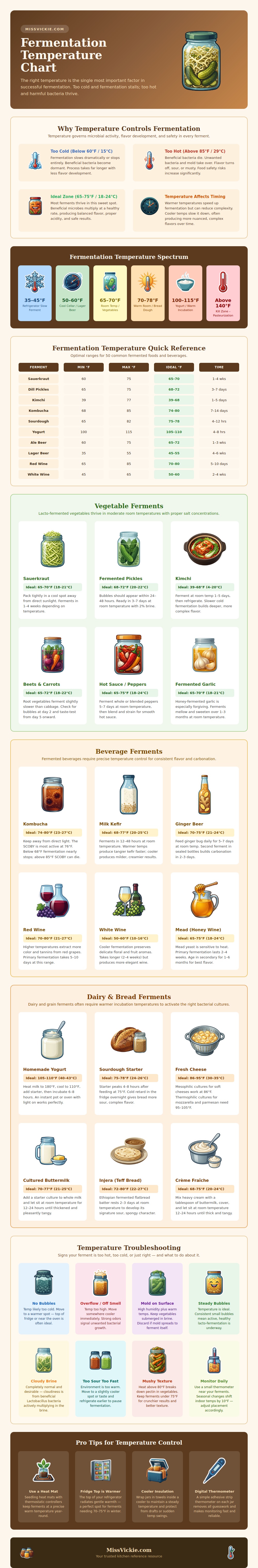 Fermentation Temperature Chart