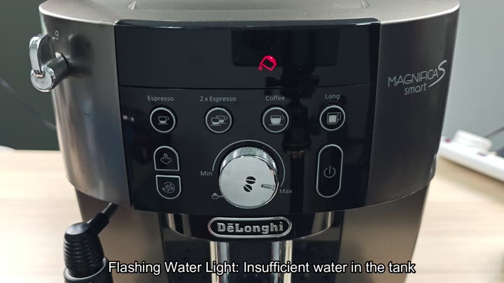 Flashing water light means low water Flashing water light means low water